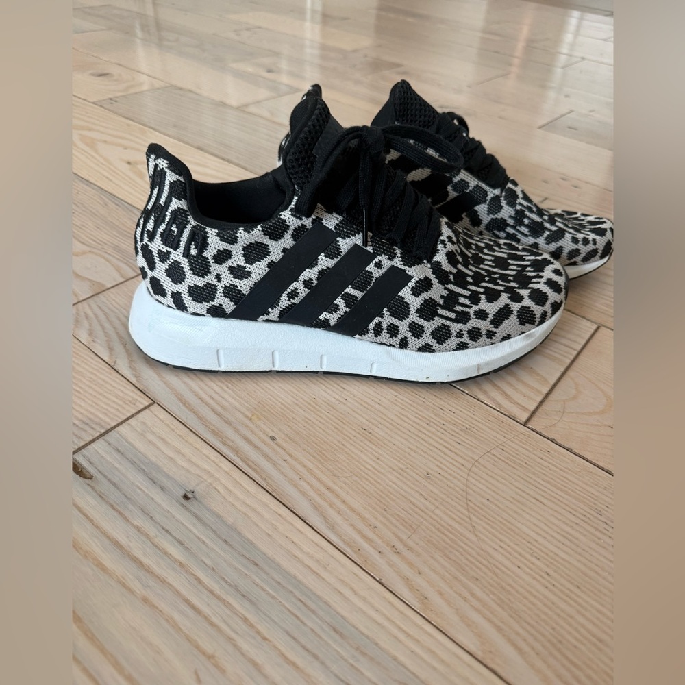 Black & White Leopard Sneakers - Adidas